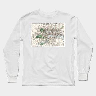 Vintage Map of London England Long Sleeve T-Shirt